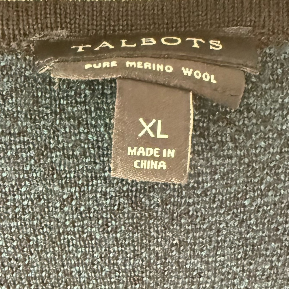 EUC Talbots Blue & Green Plaid Open Front Cardigan SZ XL - Picture 5 of 11